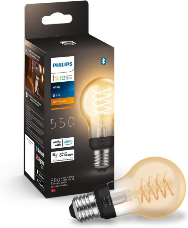 Смарт крушка Philips Hue White E27 Filament Lamp