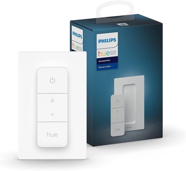 Philips Hue Димер Ключ за Осветление (Бял V2) – Безжично Управление за Интелигентно Осветление